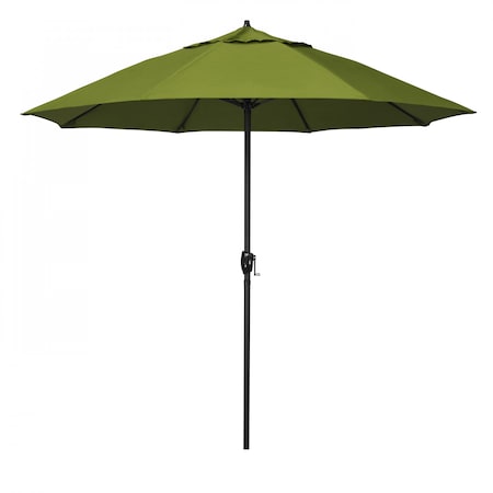 California Umbrella 9' Bronze Aluminum Market Patio Umbrella, Olefin Kiwi 194061337455